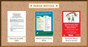 Screenshot of noticeboard